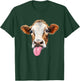 Silly Cow Tongue-Out A Whimsical Take on Farm and Life T-Shirt - T-Shirt | Forest