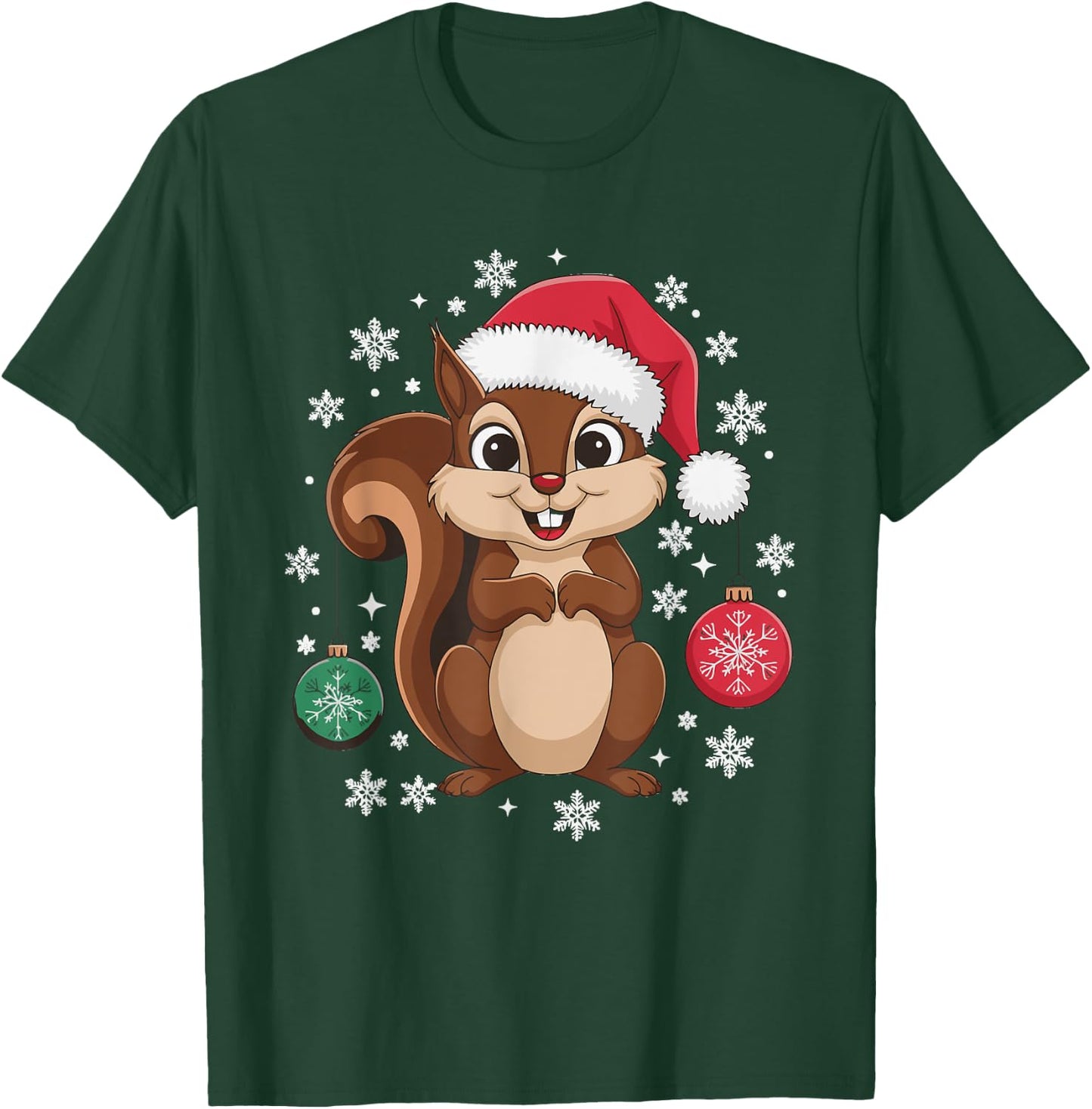 Squirrel Christmas T-Shirt - T-Shirt | Forest