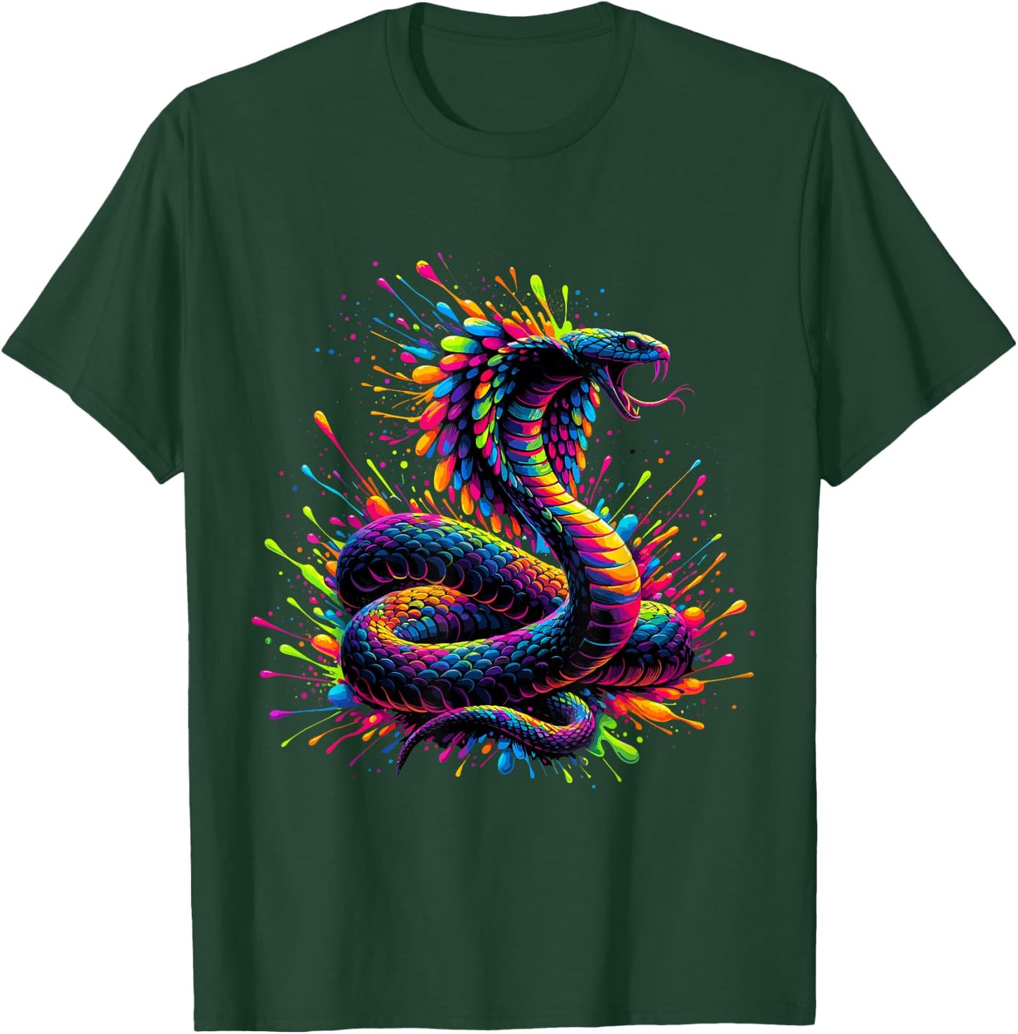 Splash Art Cobra Snake Cobras T-Shirt - T-Shirt | Forest