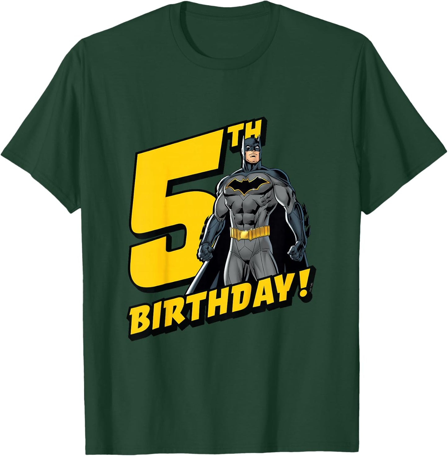Kids Batman 5th Birthday T-Shirt - T-Shirt | Forest