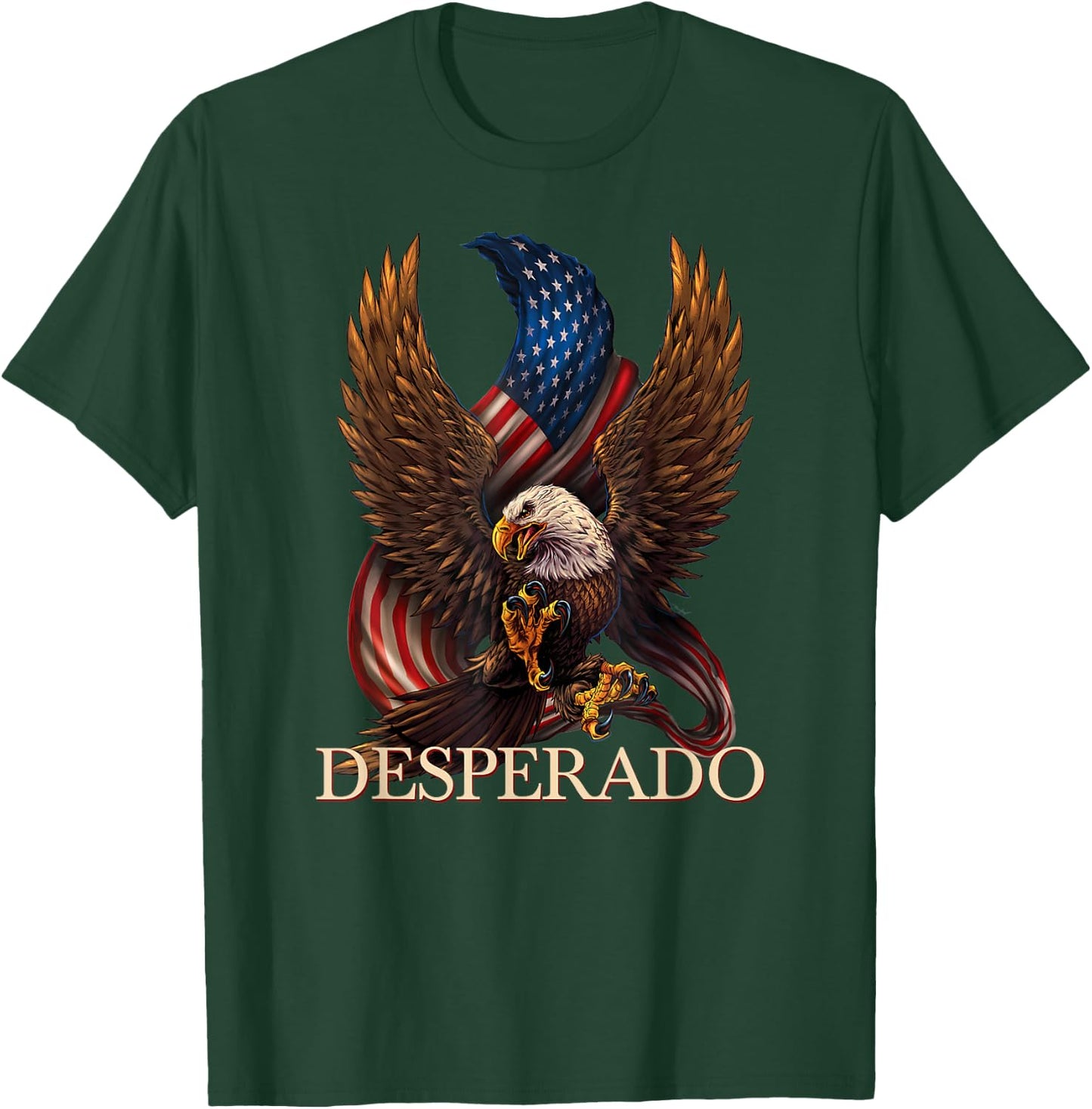 Desperado Cowboy Designs Store Desperado Cowboy Eagle - Black, , Short Sleeve, Letter Print, Modern, Casual T-Shirt - T-Shirt | Forest