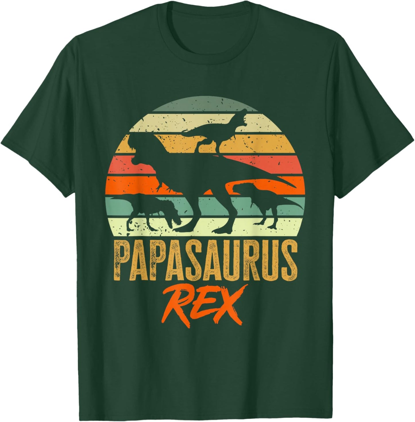 Funny Father's Day Dad Dino Papasaurus Rex , Black, S T-Shirt - T-Shirt | Forest