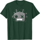 Grey Color Retro Robot Head Grey Graphic T-Shirt - T-Shirt | Forest