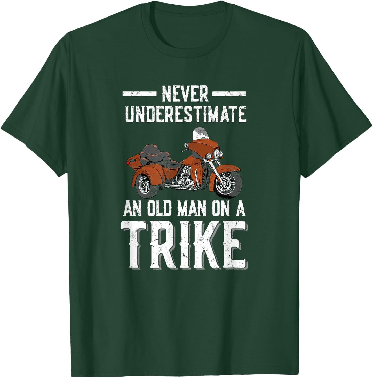 Trike Motorcycle Accessories & Triker Gifts -Adults Black Small Classic Fit Crew Collar Short Sleeve T-Shirt - T-Shirt | Forest