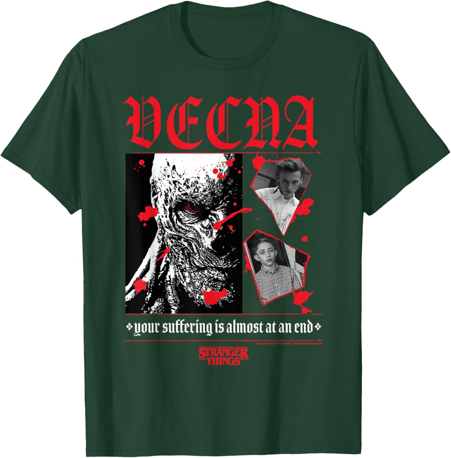 Gothic Quote Stranger Things Vecna Henry Creel , Black, S T-Shirt - T-Shirt | Forest