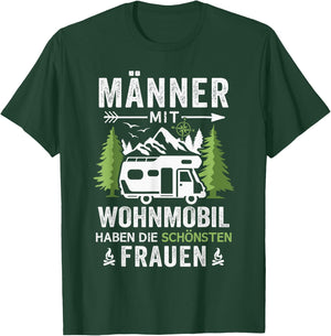 Camping Men with Motorhome Have the Most Beautiful Women's , black T-Shirt - T-Shirt | Forest