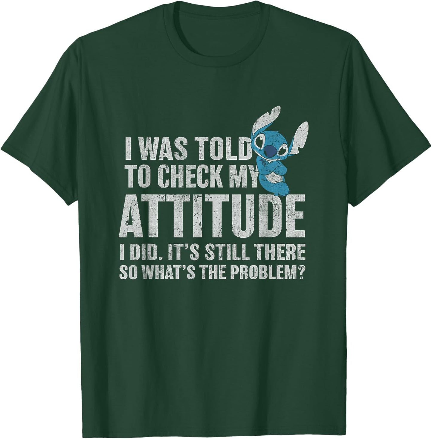 Disney Lilo & Stitch Attitude Problem Alien T-Shirt - T-Shirt | Forest