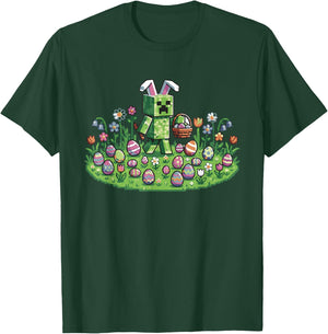 Pixel Osterhase Ostern Gaming Zocker Mann Kind Jungs Mädchen T-Shirt - T-Shirt | Forest