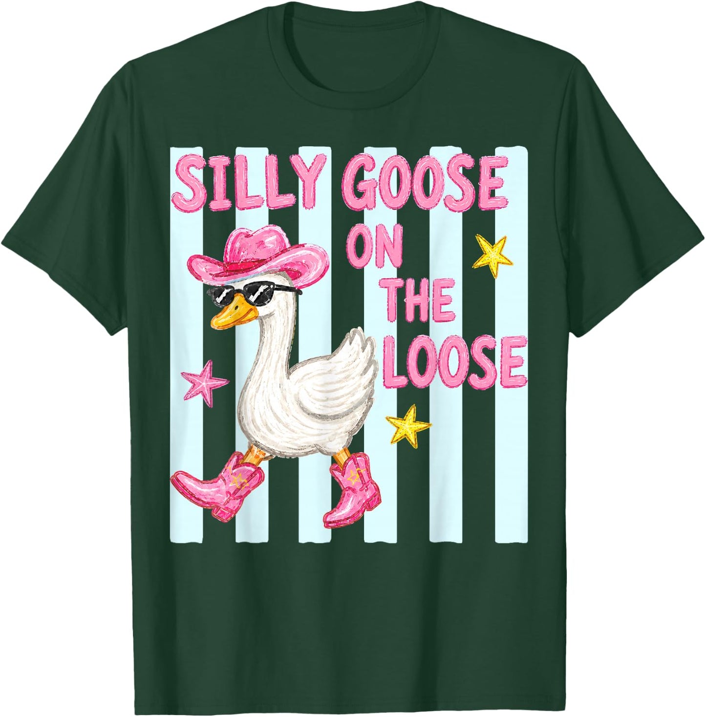 Got Too Silly Funny Goose Pun Humor Summer Women Kid T-Shirt - T-Shirt | Forest