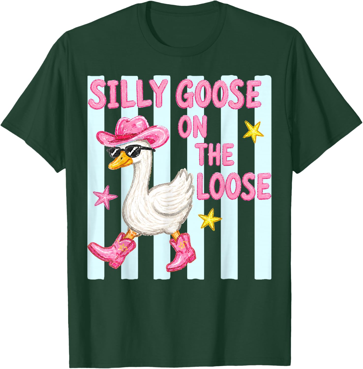 Got Too Silly Funny Goose Pun Humor Summer Women Kid T-Shirt - T-Shirt | Forest