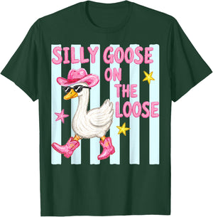 Got Too Silly Funny Goose Pun Humor Summer Women Kid T-Shirt - T-Shirt | Forest
