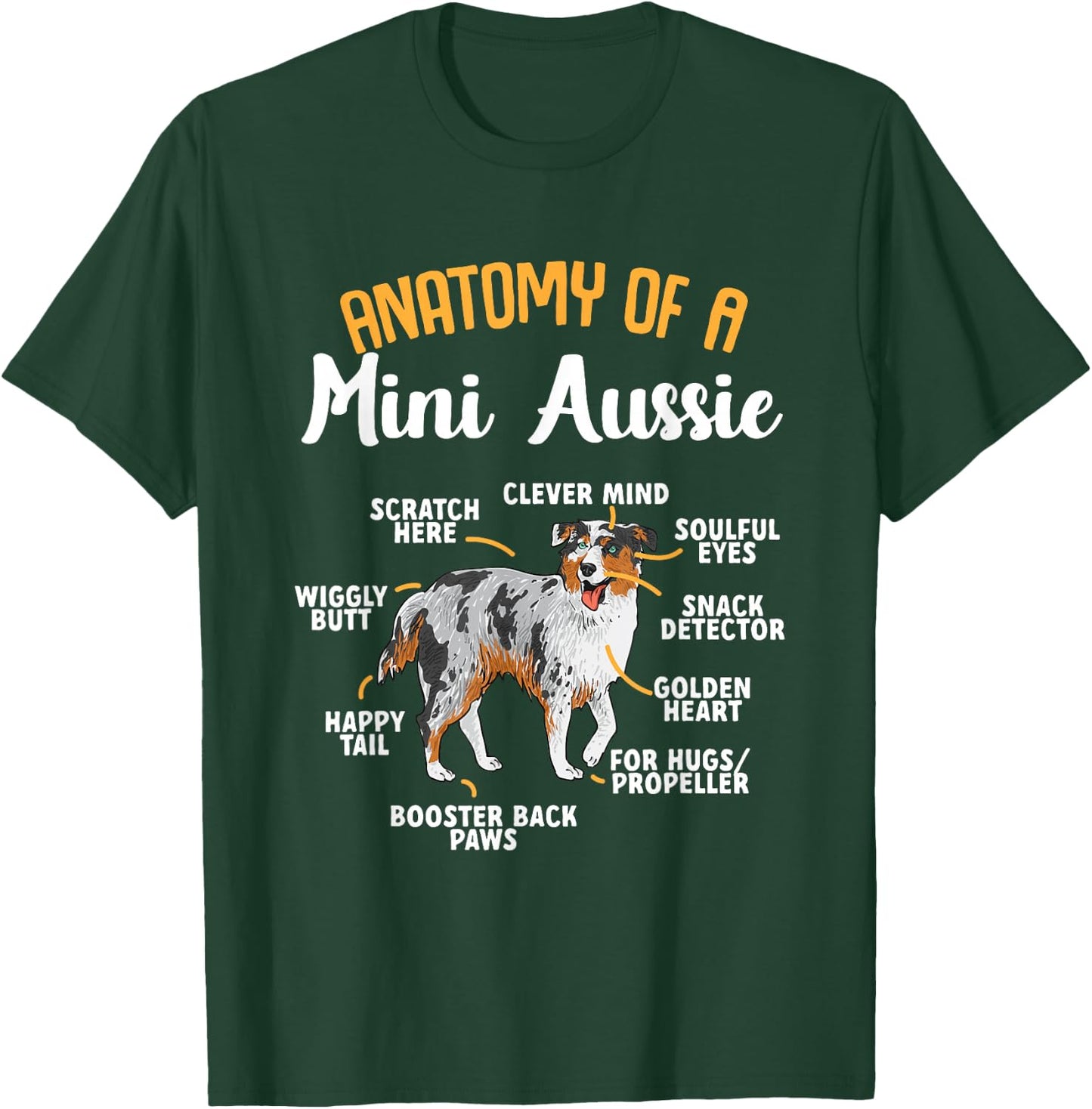Mini Aussie Miniature Australian Shepherd T-Shirt - T-Shirt | Forest