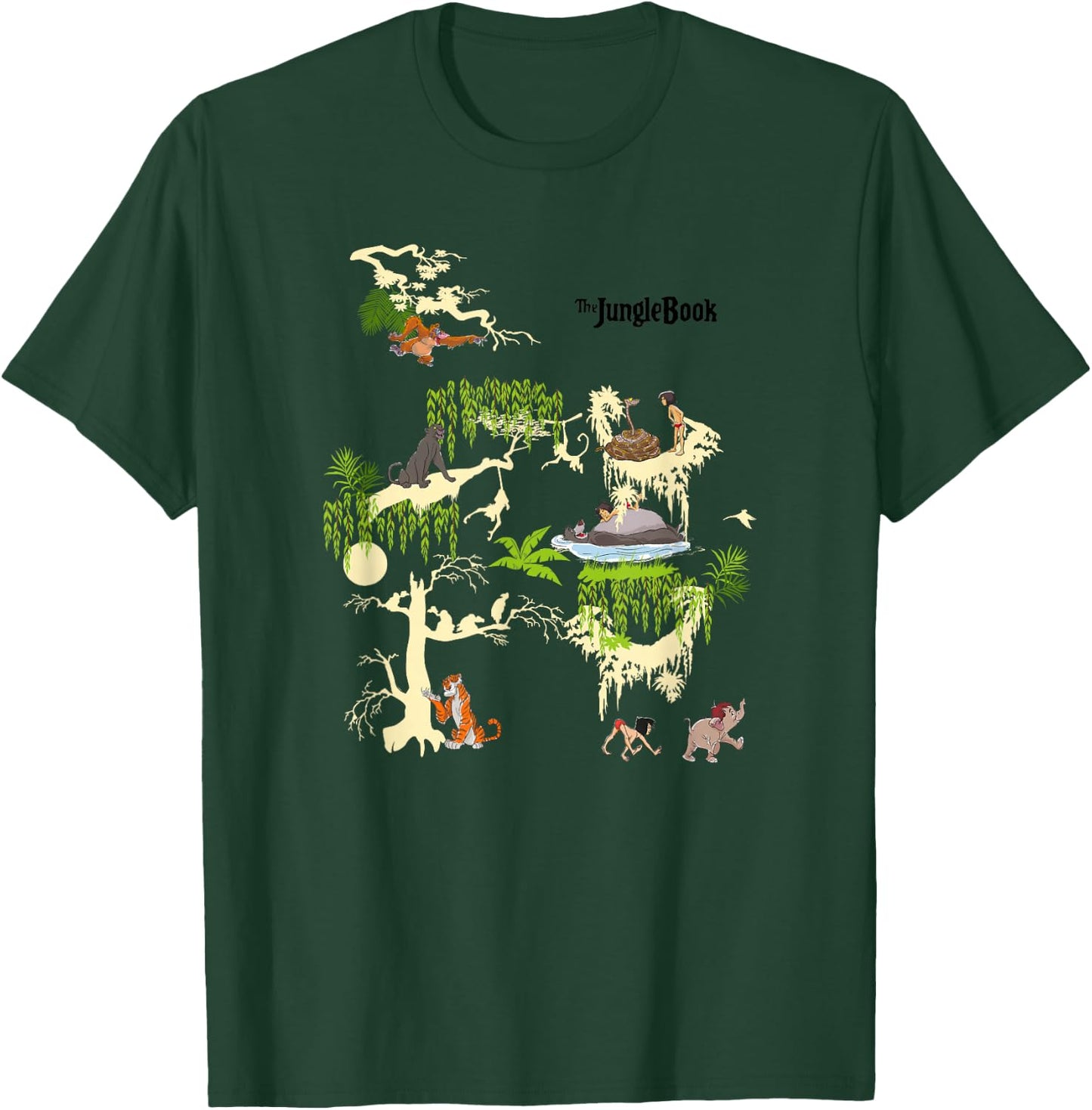 Disney The Jungle Book Scenes Group Poster T-Shirt - T-Shirt | Forest