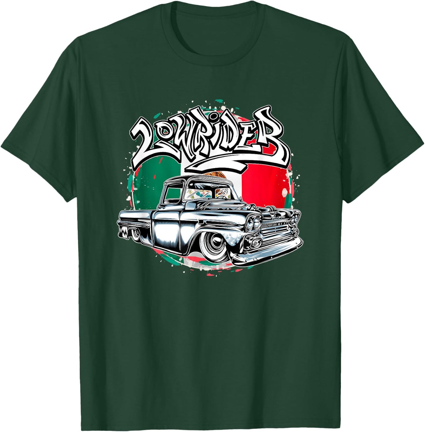 Mexico Lowrider Truck, Vintage Lowrider, Classic Lowrider T-Shirt - T-Shirt | Forest