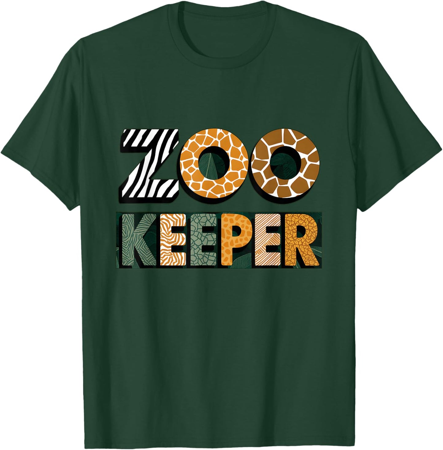 Zoo Keeper Costume Adult Halloween Party Safari Zookeeper T-Shirt - T-Shirt | Forest