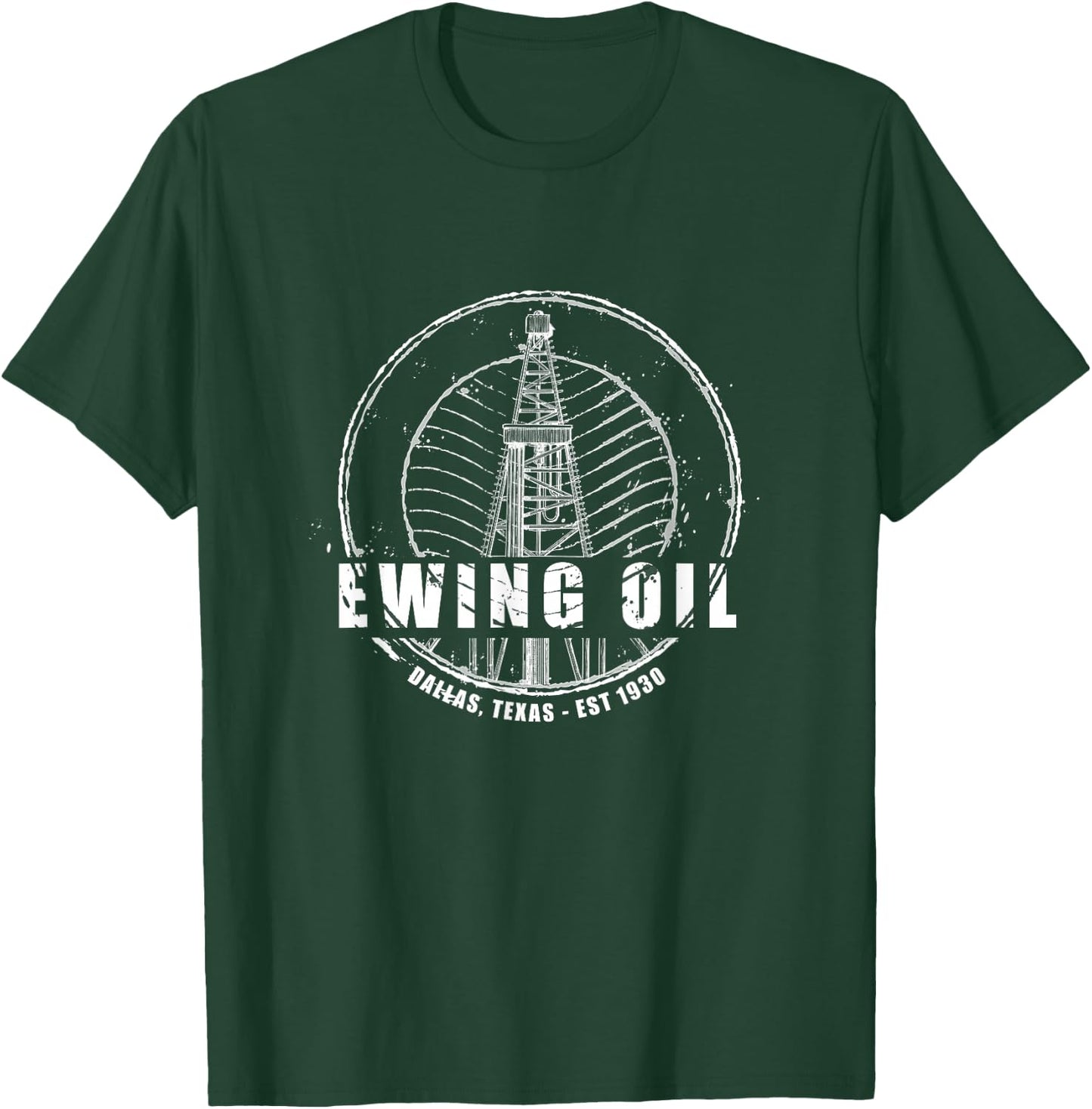DALLAS | Ewing Oil Company Classic 80er Jahre TV T-Shirt - T-Shirt | Forest