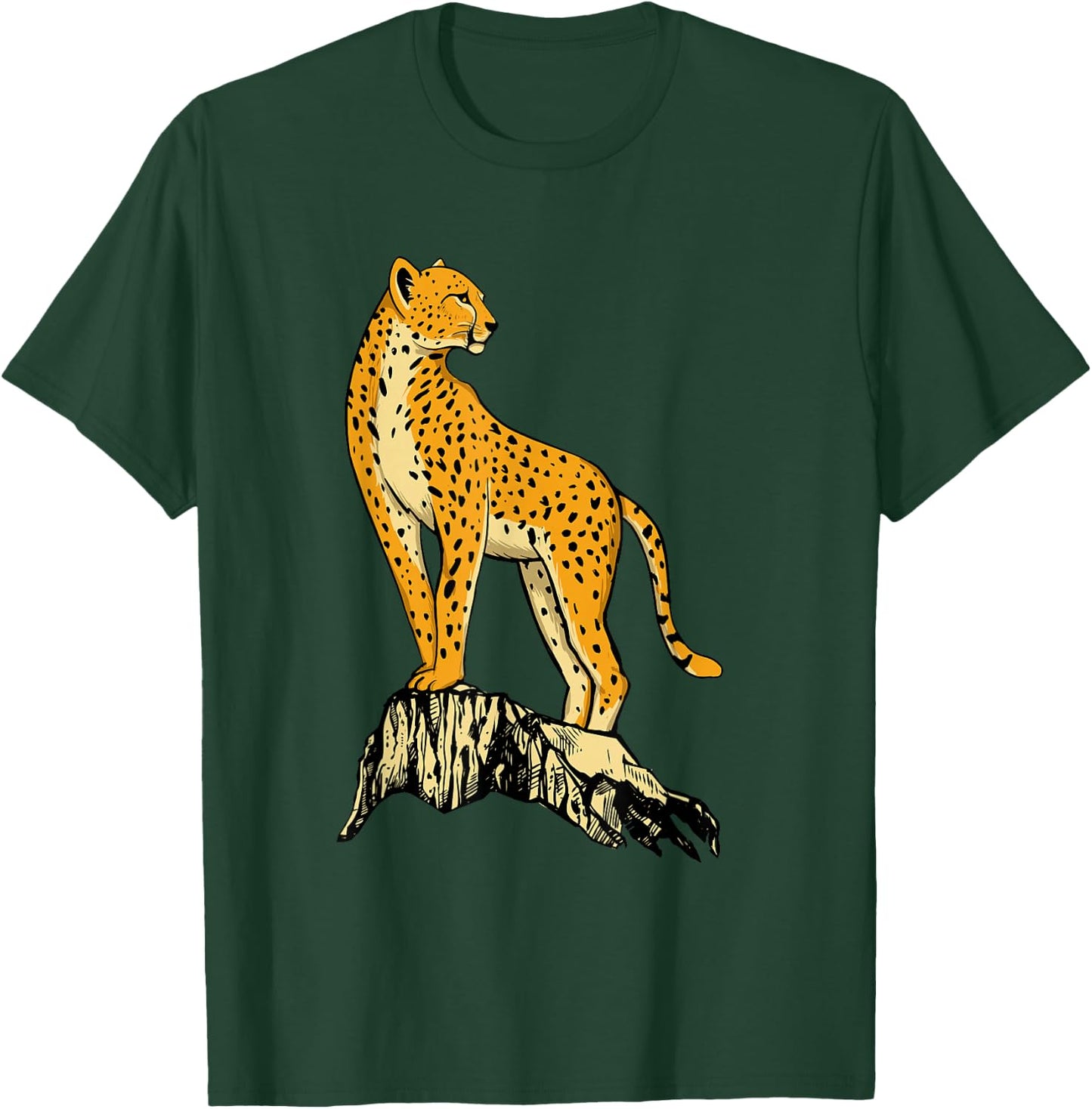 Cheetah Art Illustration - Zookeeper Wildlife Safari Animals T-Shirt - T-Shirt | Forest