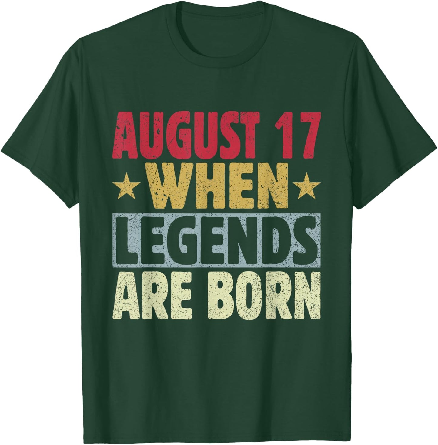 2024 17th Of August Birthday - August 17 Birthday T-Shirt - T-Shirt | Forest