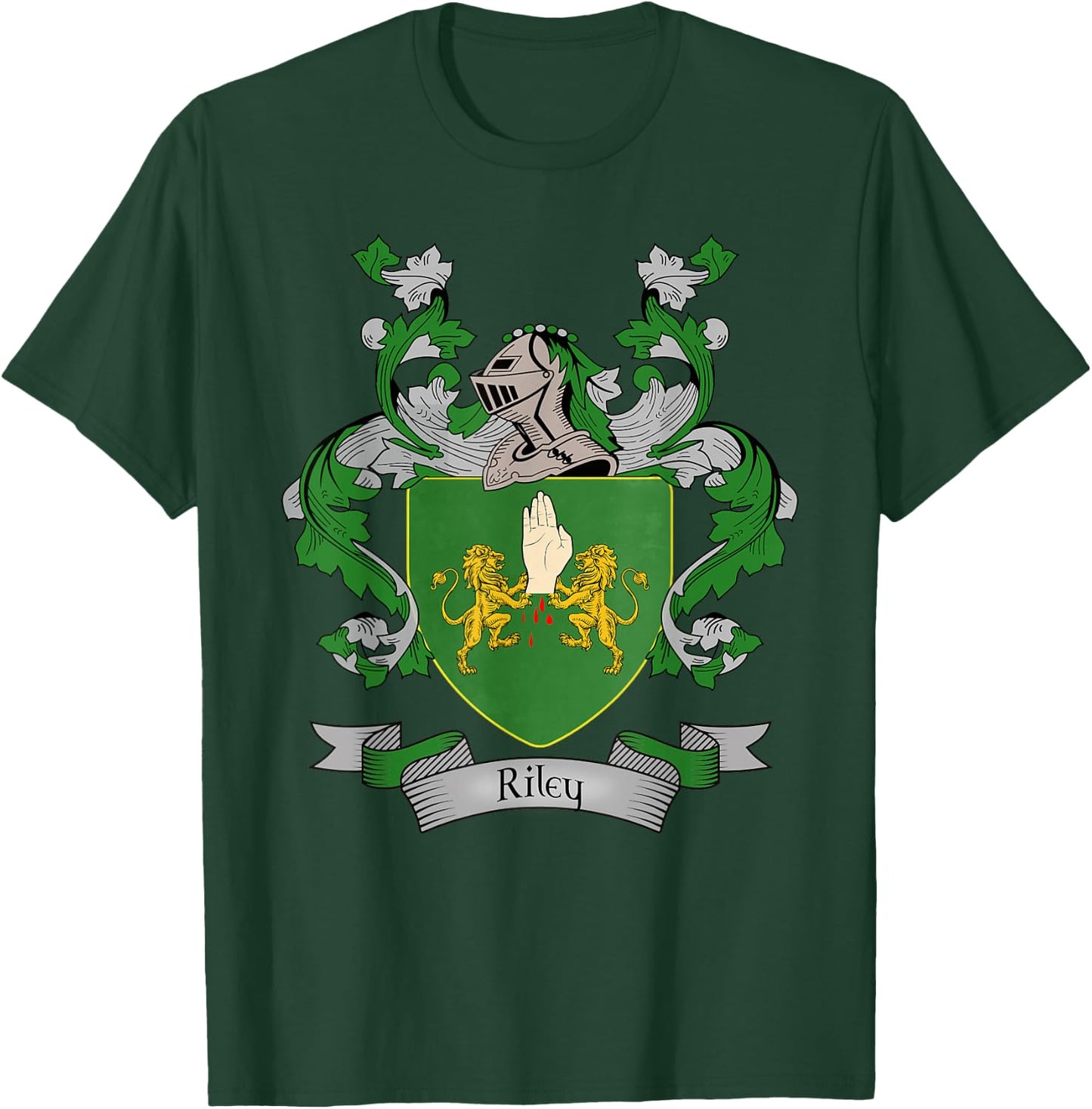 Riley Coat of Arms | Riley Surname Family Crest T-Shirt - T-Shirt | Forest