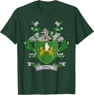 Riley Coat of Arms | Riley Surname Family Crest T-Shirt - T-Shirt | Forest