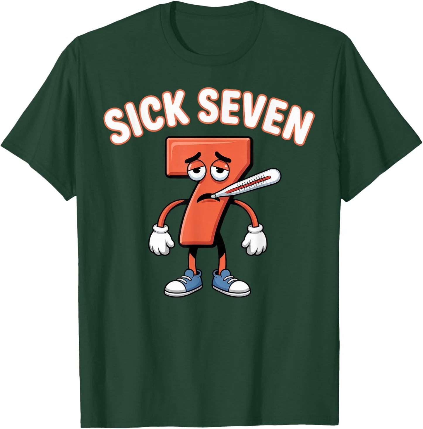 Sick Seven Meme Six Seven Fun Wordplay T-Shirt - T-Shirt | Forest