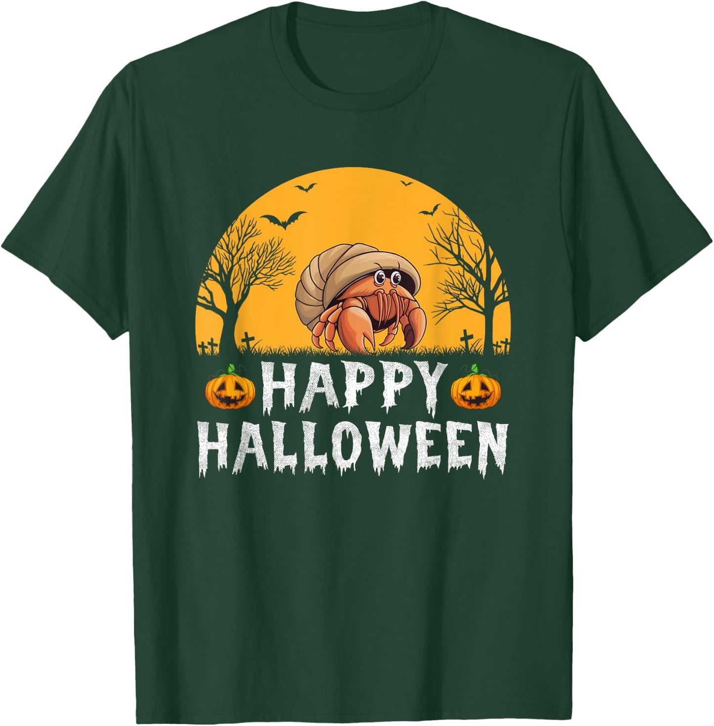 Hermit Crab Men Women Kids Happy Halloween Costume T-Shirt - T-Shirt | Forest