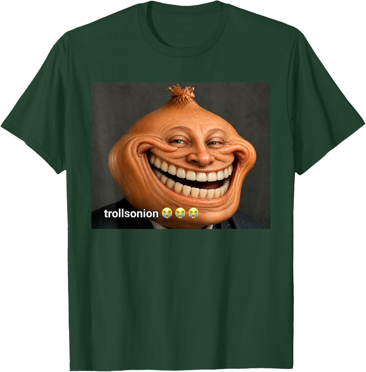 Funny Trollsonion Sonion Realistic Troll Face Meme T-Shirt - T-Shirt | Forest