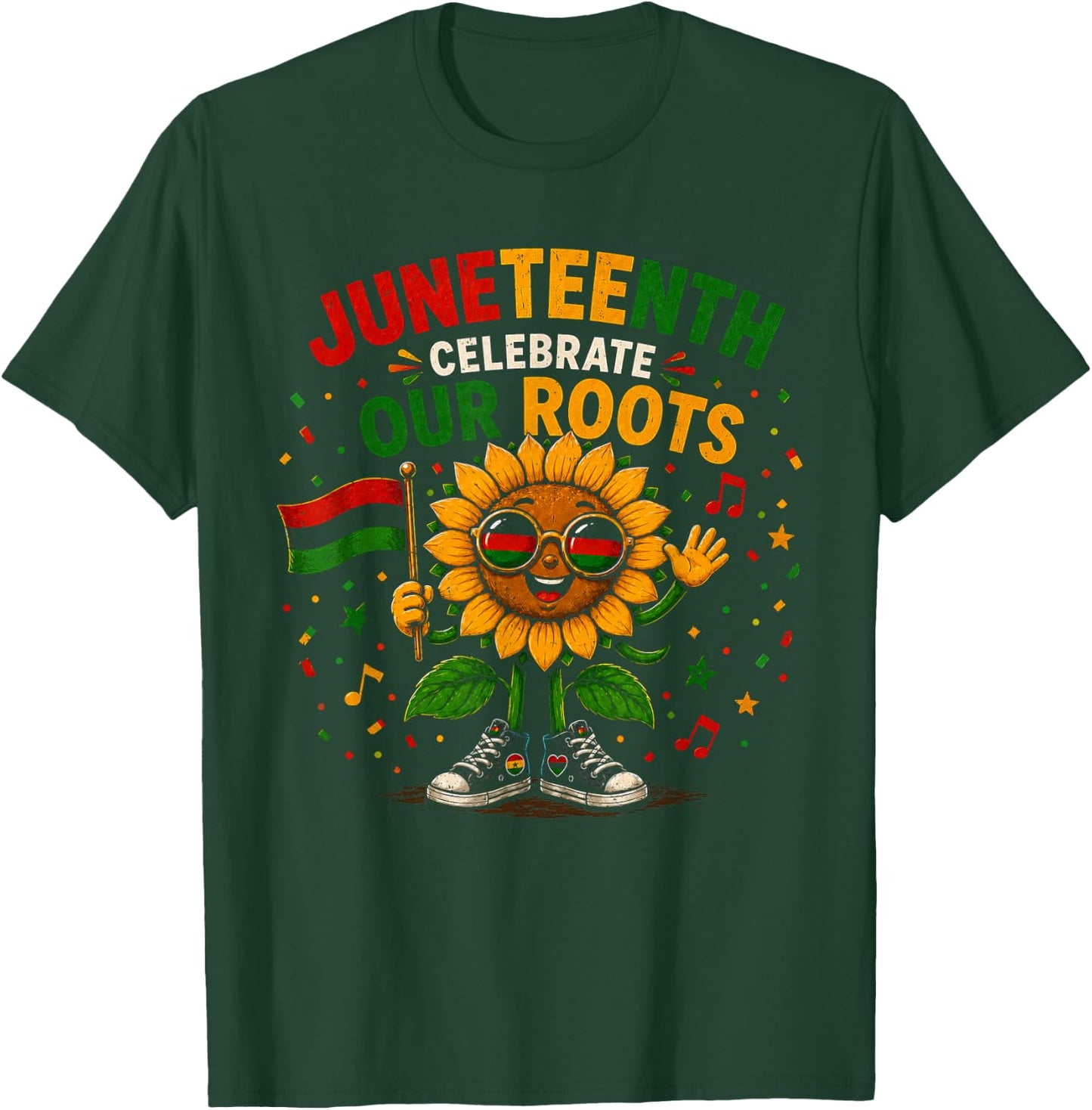 Juneteenth Celebrate Our Roots Black History T-Shirt - T-Shirt | Forest