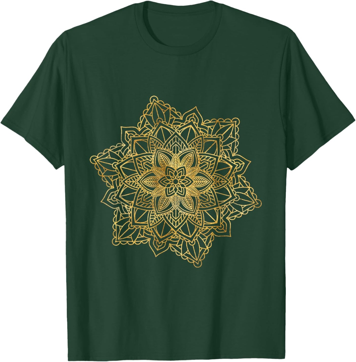 Mandala Sacred Fractal Geometry Art Yoga Mantra Good Vibes T-Shirt - T-Shirt | Forest