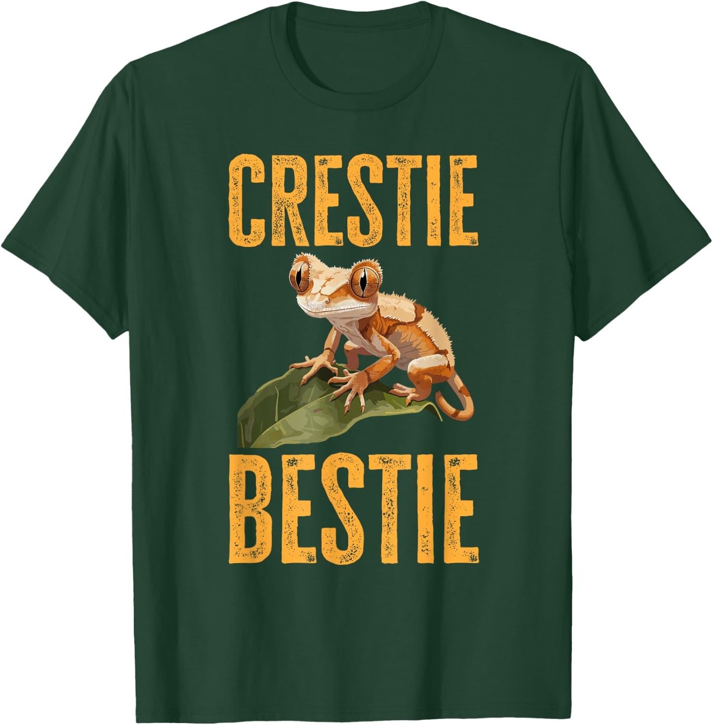 Crested Gecko Reptile - Crestie Bestie T-Shirt - T-Shirt | Forest