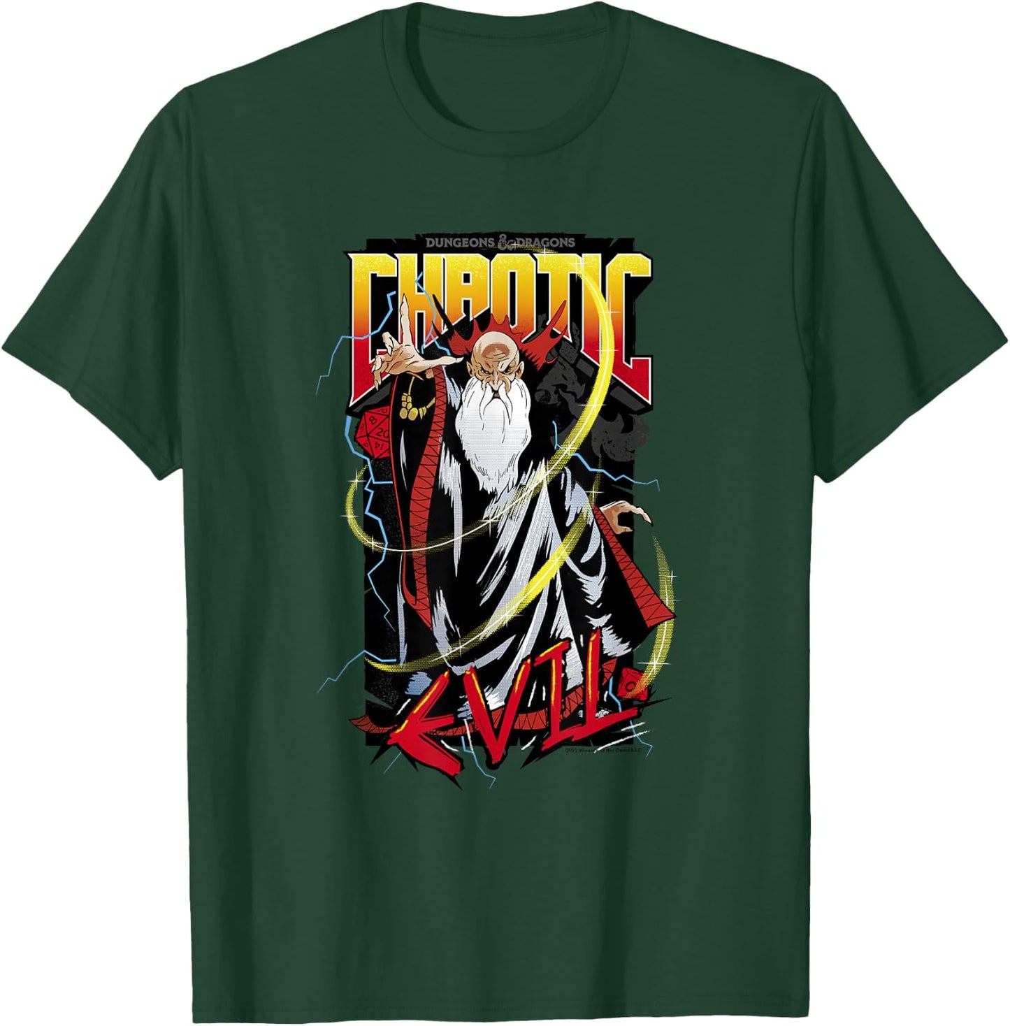 Dungeons & Dragons Wizard Chaotic Evil Poster T-Shirt - T-Shirt | Forest
