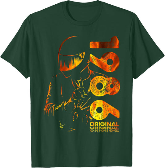 40e Anniversaire Homme Moto Motard Biker 1986 T-Shirt - T-Shirt | Forest