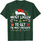 Most Likely To Get The Most Present Family Christmas Funny T-Shirt - T-Shirt | Forest