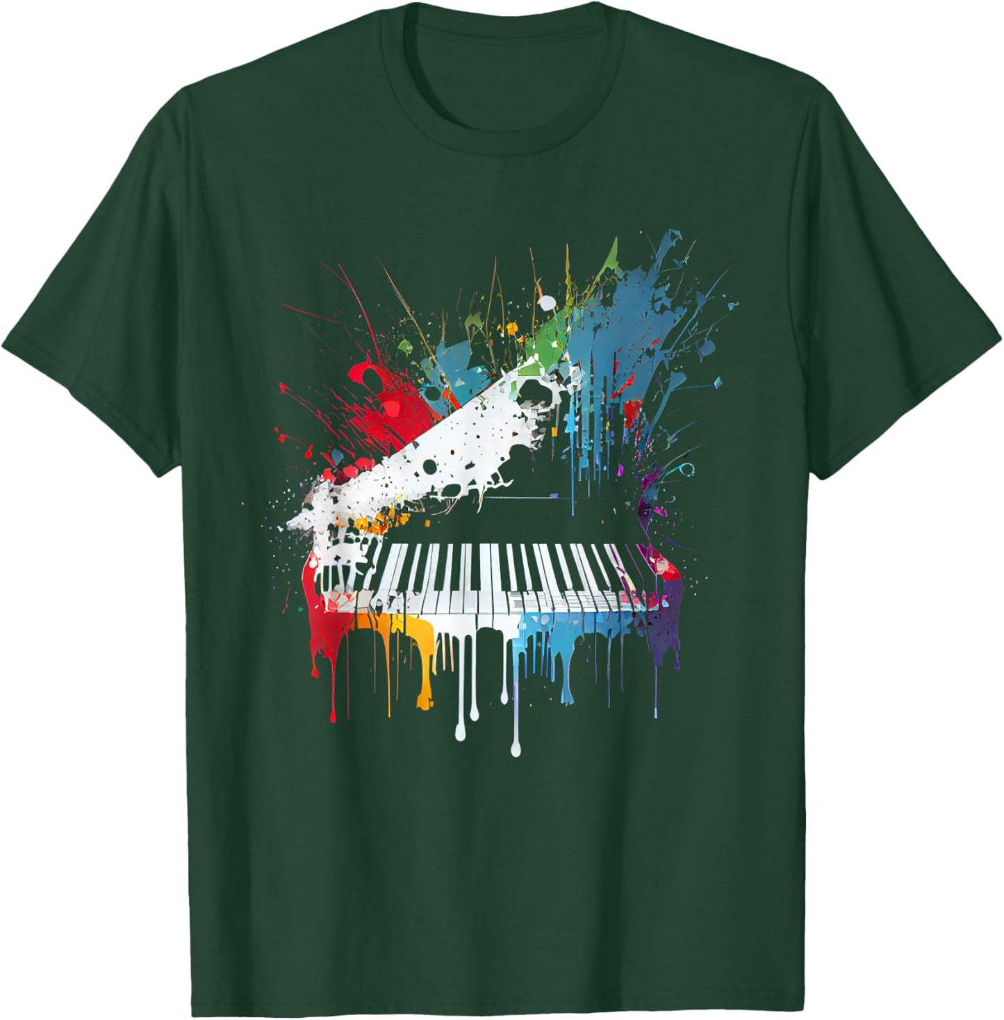 Piano Design Klavier Geschenk für Pianisten T-Shirt - T-Shirt | Forest