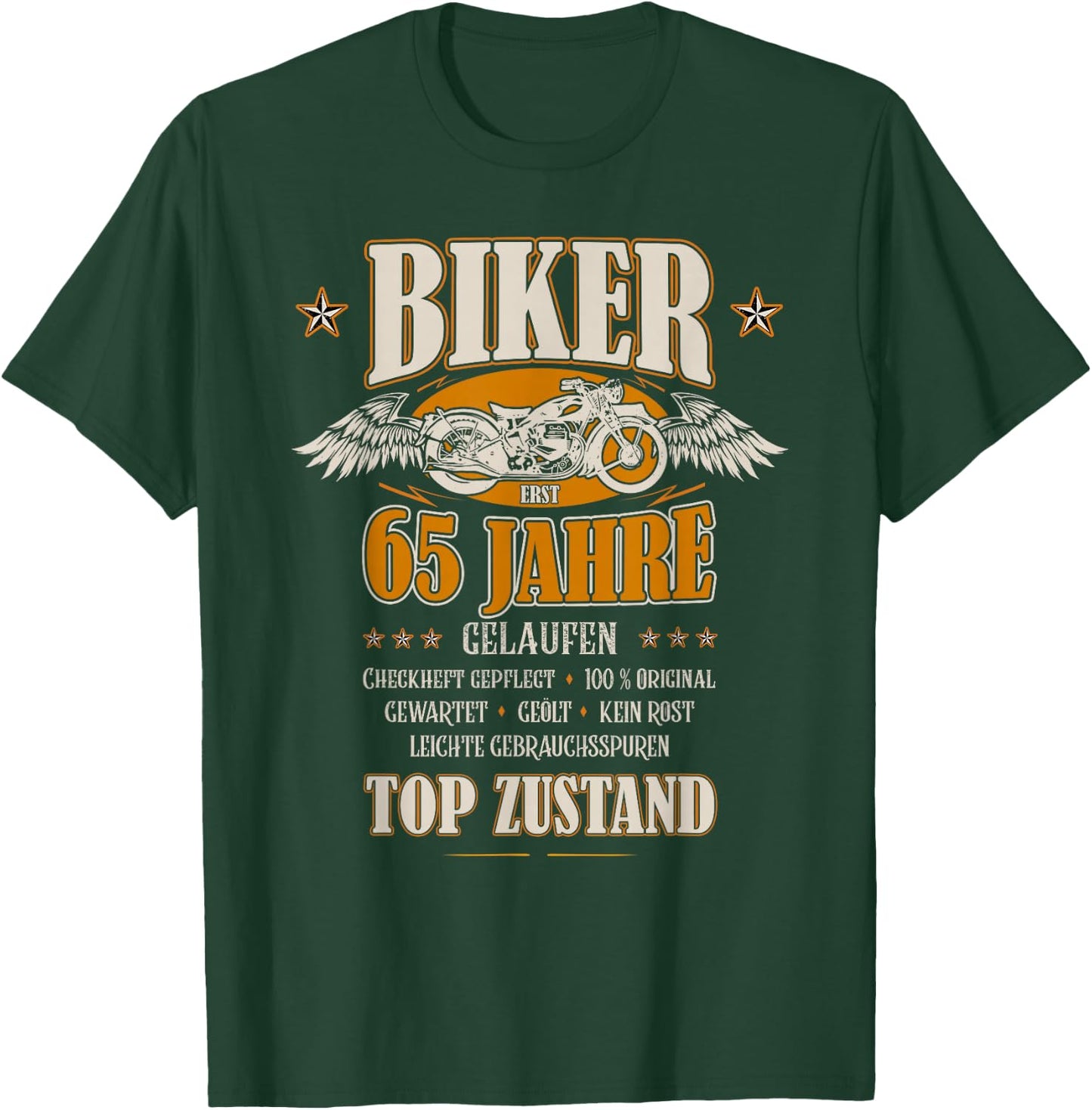 65. Geburtstag Biker Motorrad Mann Geschenk lustig T-Shirt - T-Shirt | Forest