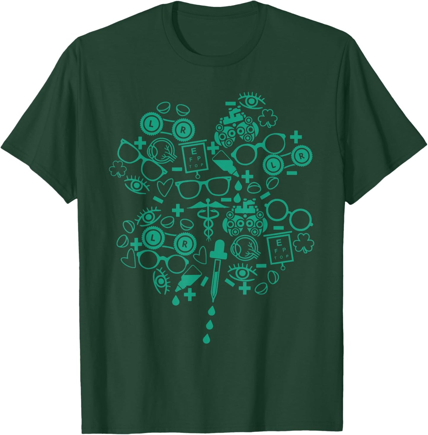 Optometry Optometrist St Patrick's Day Shamrock Eye Doctor T-Shirt - T-Shirt | Forest