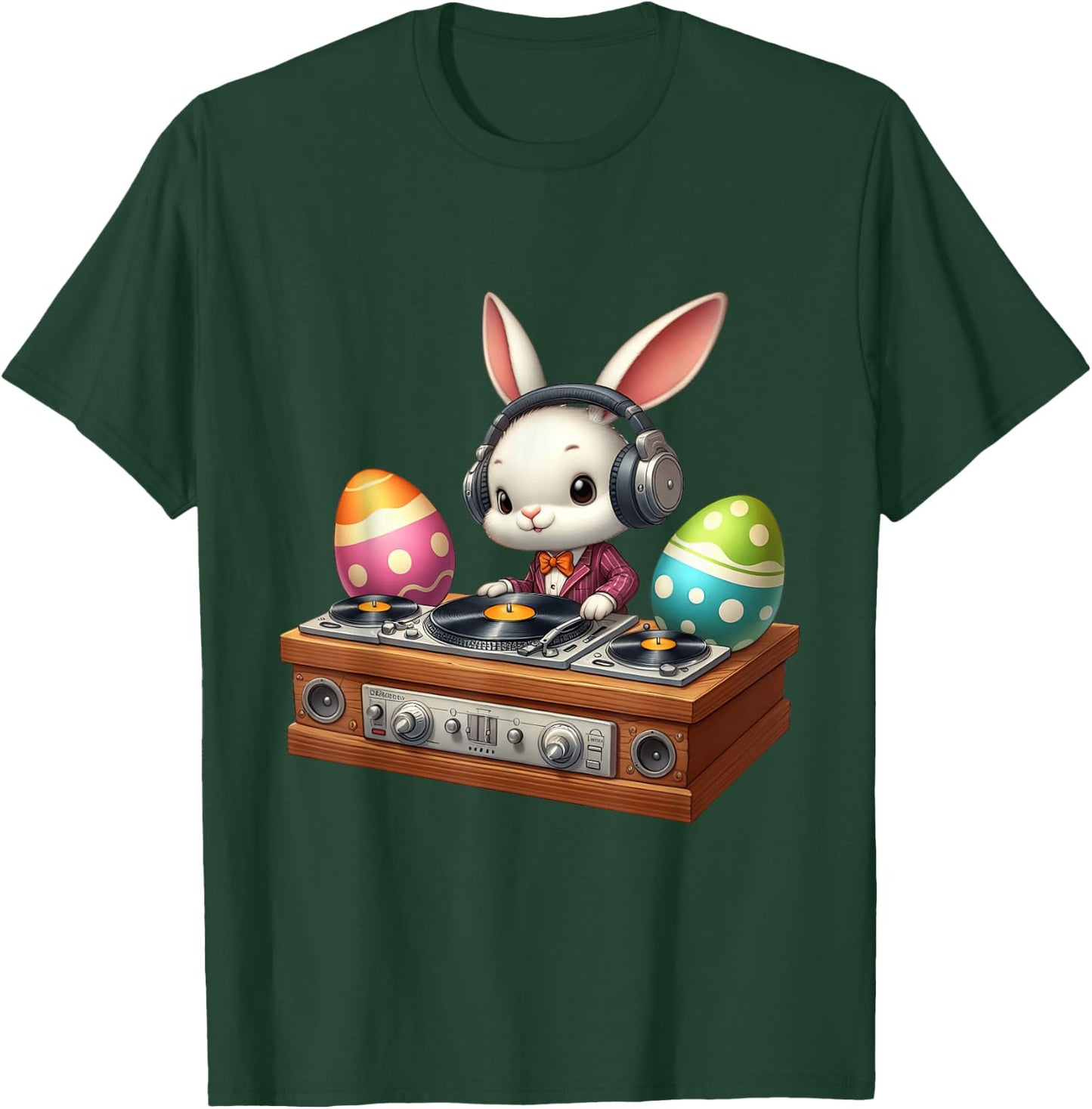 Oster-DJ Bunny Mixing Beats, lustige Musik zum Thema Ostern T-Shirt - T-Shirt | Forest