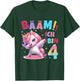 Children's 4th Birthday Girl 4 Years Unicorn Party Outfit Unicorn , black T-Shirt - T-Shirt | Forest