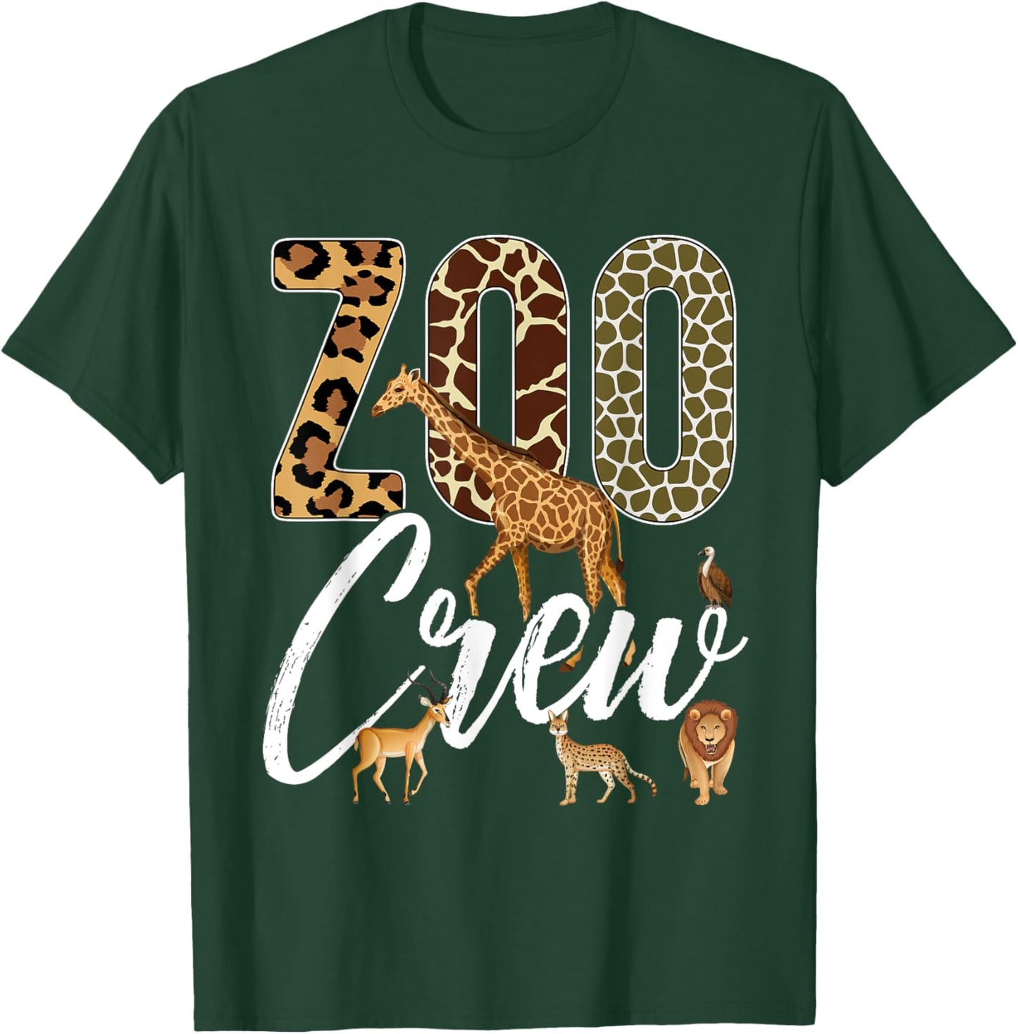 Zoo Crew Animals Safari Guide Vacation Wildlife Jungle Fan T-Shirt - T-Shirt | Forest