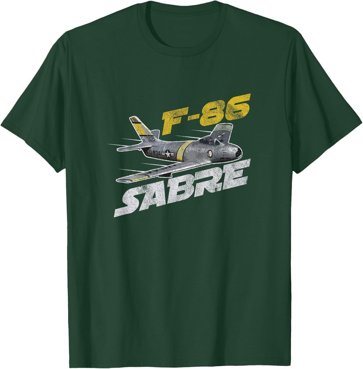 F-86 Sabre Jet Shirt Vintage Machine Veteran Pilot T-Shirt - T-Shirt | Forest