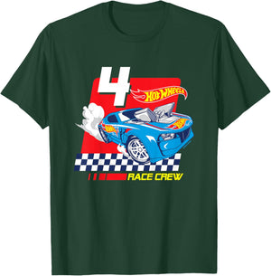 Children's Hot Wheels Race Crew 4 Years Old , black T-Shirt - T-Shirt | Forest