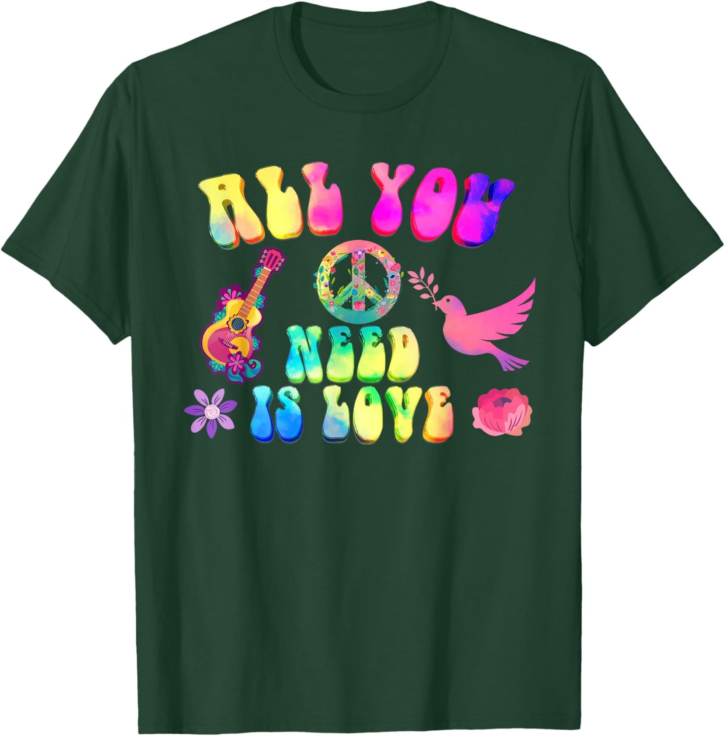 Funny Hippie Costume 60s 70s Costume Women's Men's , black, s T-Shirt - T-Shirt | Forest