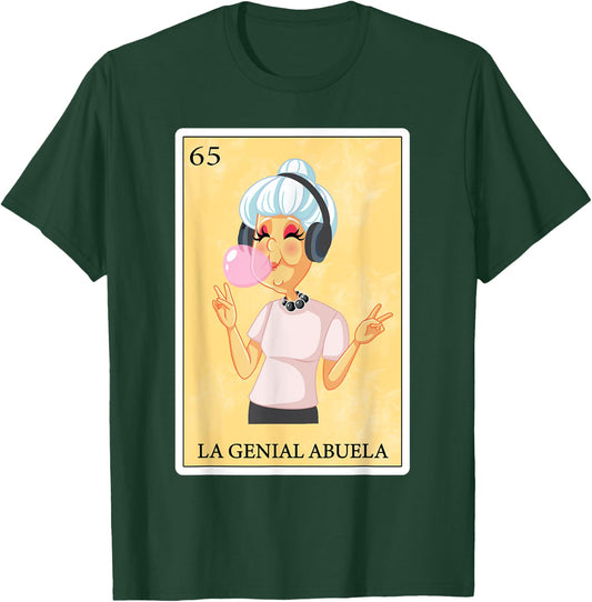 Funny Spanish-Mexican Bingo Gifts Abuela - La Genial Abuela T-Shirt - T-Shirt | Forest