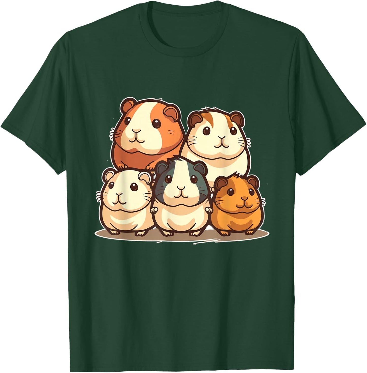 Cute, Kawaii Guinea Pig Family T-Shirt - T-Shirt | Forest