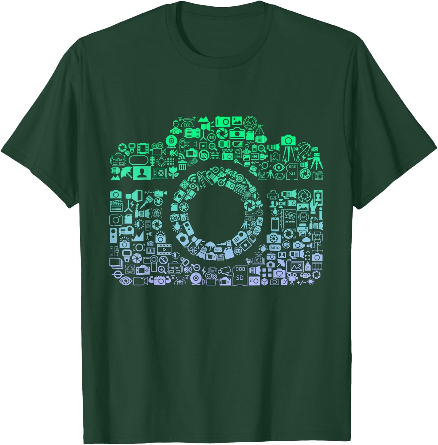 Camera Iconography for Photographers Boys Photography , black T-Shirt - T-Shirt | Forest
