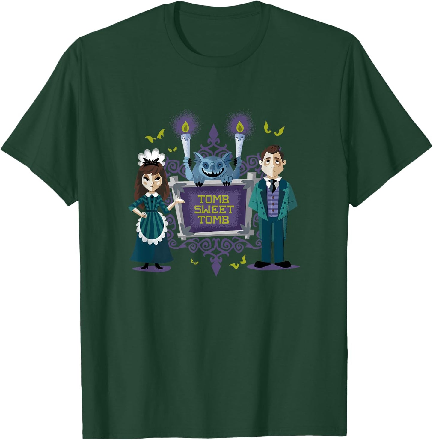 The Haunted Mansion Tomb Sweet Servants & Gargoyle Shot T-Shirt - T-Shirt | Forest