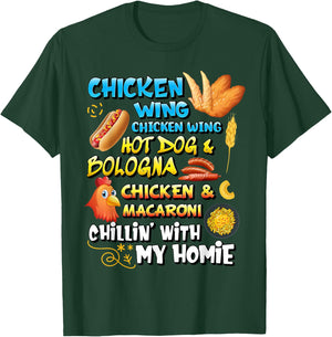 Chicken Wing Chicken Wing Hot Dog and Bologna Shirt Toddlers T-Shirt - T-Shirt | Forest