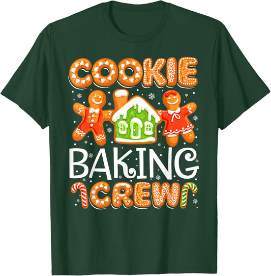 Christmas Cookie Baking Crew Baker Funny Pajamas Family Xmas T-Shirt - T-Shirt | Forest