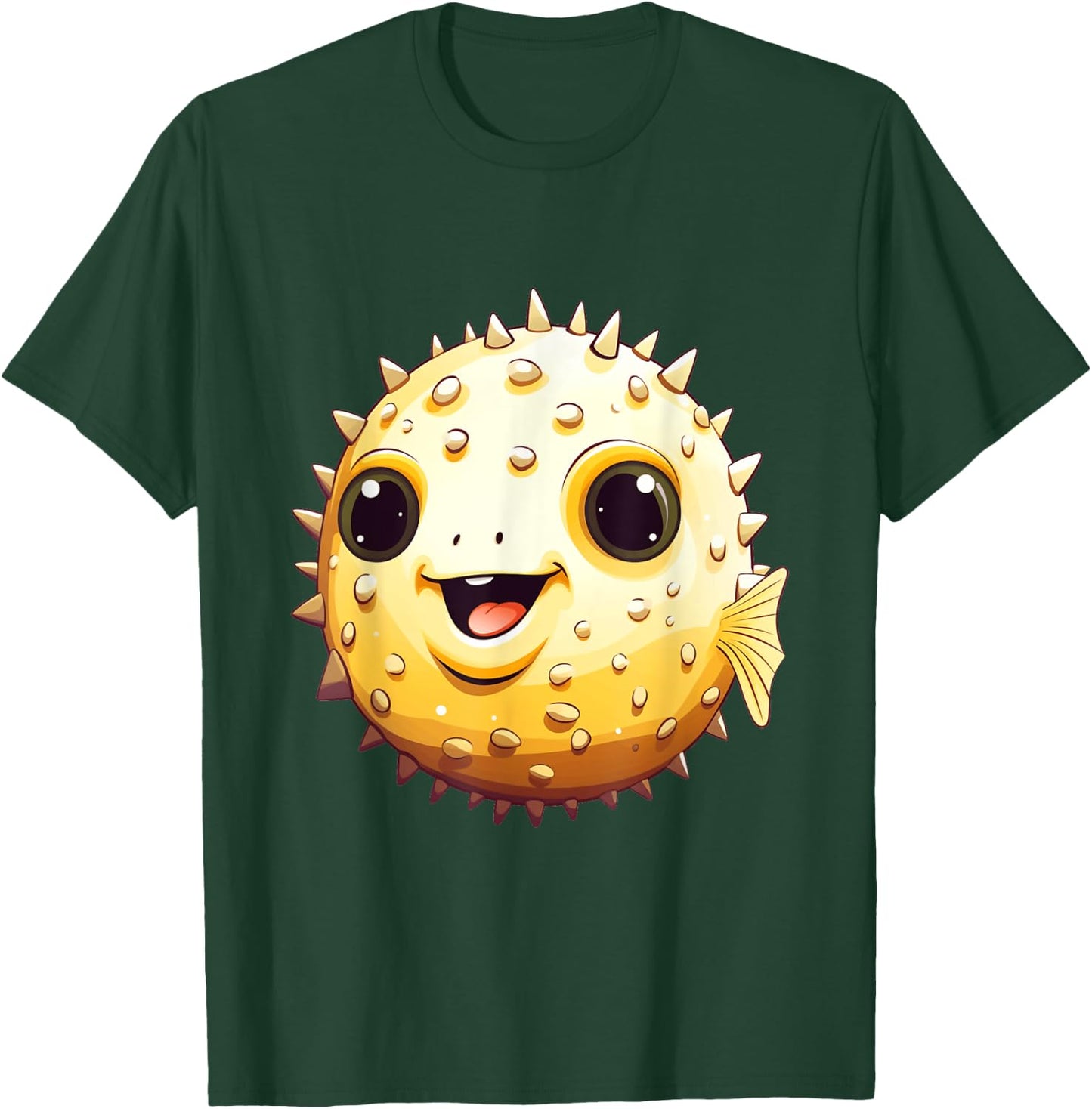 Cute Blowfish Easy Halloween Puffer Fish Costume Pufferfish T-Shirt - T-Shirt | Forest