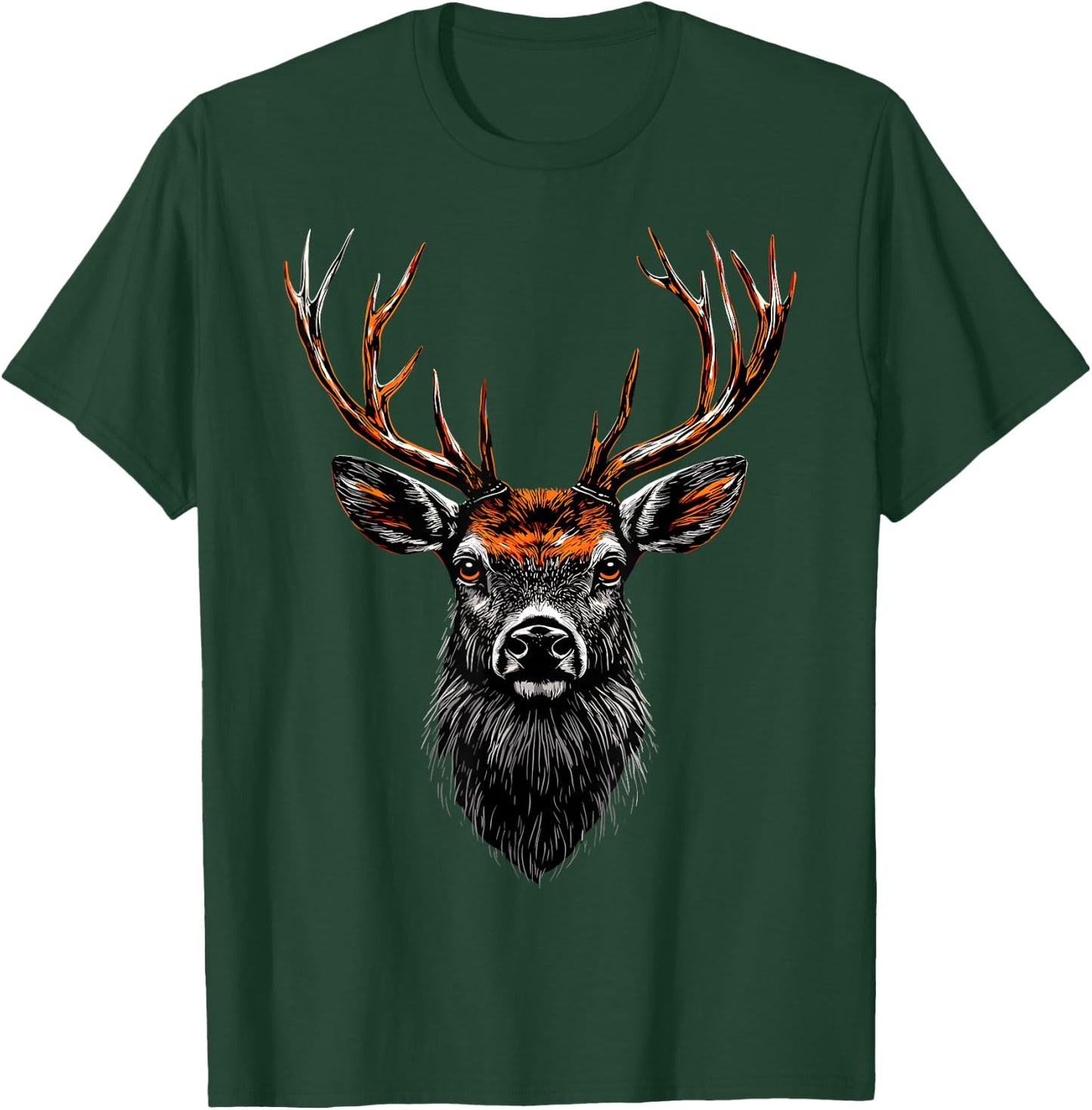 Deer Antler Hunting Deer Red Deer Antler , Black, S T-Shirt - T-Shirt | Forest